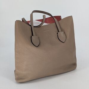 30030 Coccinelle Leather Tote Purse Tan preppy Business casual classic work
